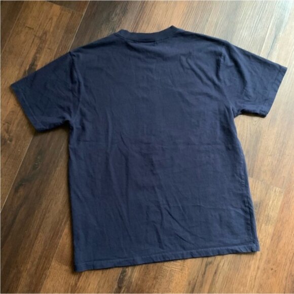 Drew House Navy Blue Happy Face Logo Justin Bieber Shirt - Picture 7 of 9